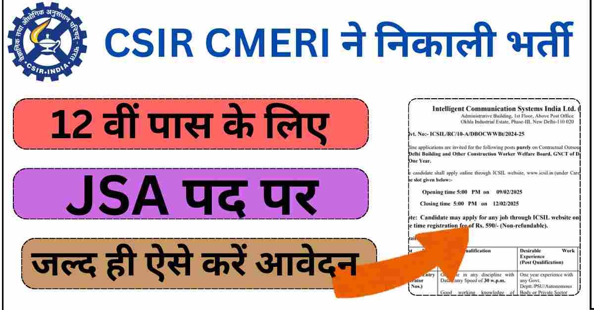 CSIR CMERI Recruitment 2025