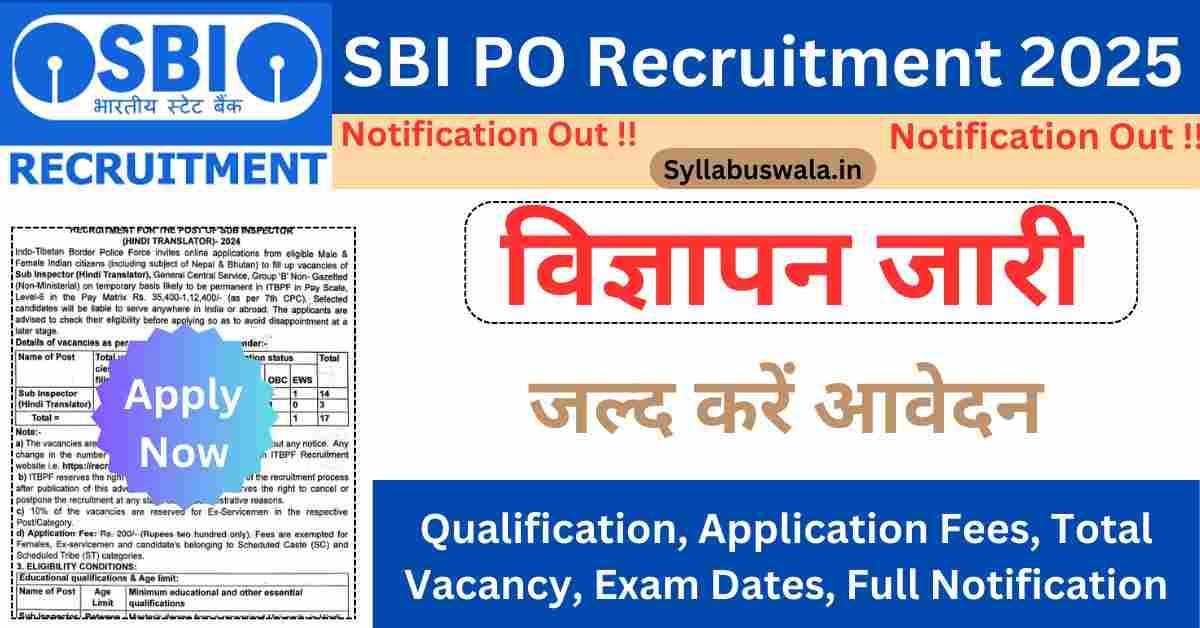 SBI PO Notification 2025